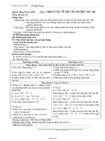 Giáo án Đại số 10 tiết 60 bài 7: Định lý đảo về dấu của tam thức bậc hai