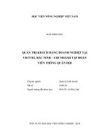 Quản trị khách hàng doanh nghiệp tại viettel bắc ninh   chi nhánh tập đoàn viễn thông quân đội   