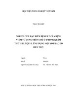 Nghiên cứu đặc điểm bệnh lý của bệnh viêm tử cung trên chó ở phòng khám thú y hà nội và ứng dụng một số phác đồ điều trị   
