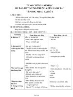 Giáo án Tăng cường âm nhạc ôn bài: Hát mừng - Tre ngà bên lăng bác tập đọc nhạc bài số 6