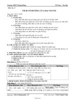 Giáo án Hình học 10 tiết 16, 17: Tích vô hướng của hai vectơ