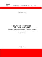 DLVN 315-2020_Quy trình hiệu chuẩn -Chuẩn kiểm định Taximet