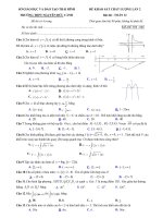 Đề khảo sát Toán 12 lần 2 năm 2020 - 2021 trường Nguyễn Đức Cảnh - Thái Bình - TOANMATH.com