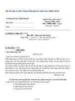 Kiểm tra giữa kỳ I năm học 2009 - 2010 môn: tiếng Việt lớp 4