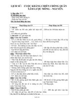 Giáo án Lịch sử 4 tuần 16: Cuộc kháng chiến chống quân xâm lược Mông – Nguyên