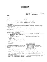 Thiết kế bài dạy các môn lớp 4 - Năm học 2007 - 2008 - Tuần học 17