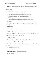 Giáo án Đại số 10 NC tiết 3: Áp dụng mệnh đề vào suy luận toán học