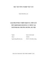 Giải pháp phát triển dịch vụ tiền gửi tiết kiệm khách hàng cá nhân tại vietinbank chương dương, hà nội   
