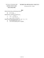 Đề kiểm tra môn Đại số 10 - Học kỳ II