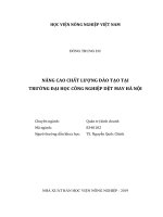 Nâng cao chất lượng đào tạo tại trường đại học công nghiệp dệt may hà nội   