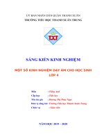 một số kinh nghiệm dạy âm cho học sinh lớp 4 