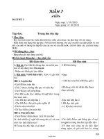 Giáo án Lớp 4 Tuần 7 - Trường TH Hải Ninh