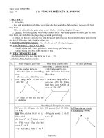 Giáo án Hình học cơ bản 10 tiết 4: Tổng và hiệu của hai vectơ