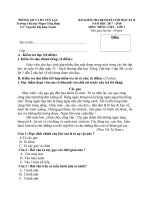 Đề kiểm tra cuối học kì II- Môn Tiếng Việt - Lớp 3C