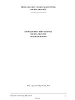 Kế hoạch phát triển giáo dục trường THCS Pờ ê giai đoạn 2010 - 2014