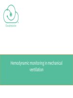 Hemodynamic monitoring in mechanical ventilation