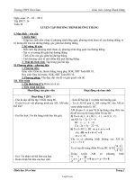 Giáo án Hình học 10 cơ bản tiết 34: Luyện tập phương trình đường thẳng (tiết 2)