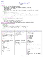 Giáo án Đại số 10 CB 4 cột tiết 44: Ôn tập chương IV