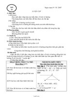 Giáo án dạy Hình học 10 tiết 19: Luyện tập
