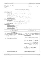 Giáo án Hình học 10 cơ bản tiết 32: Phương trình đường thẳng (tiết 4)