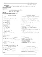 Giáo án Đại số khối 10 – Nâng cao tiết 62: Một số phương trình và bất phương trình quy về bậc hai