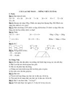 Bài tập cuối tuần 7 - lớp 2 - cô Dương