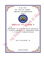 Luận văn kinh tế Phân tích hoạt động quản trị quan hệ khách hàng của VNPT Thừa Thiên Huế đối với khách hàng cá nhân sử dụng dịch vụ internet cáp quang