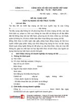 ĐỀ ÁN CUNG CẤP DỊCH VỤ MẠNG XÃ HỘI TRỰC TUYẾN