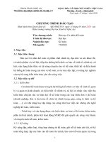 CHƯƠNG TRÌNH ĐÀO TẠO Tên chương trình: Đào tạo Cử nhân Kế toán Trình độ đào tạo: Đại họcNgành đào tạo: Kế toán