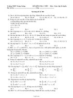 Đề kiểm tra 1 tiết môn: Toán lớp 10 chuẩn (Đại số - Chương 1)