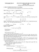 ĐỀ THI THỬ VÀO LỚP 10 THPT NĂM HỌC 2017-2018 MÔN THI: TOÁN ĐÁP ÁN