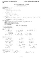 Đề cương ôn tập khối 11 cơ bản học kỳ II môn Toán