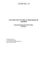 E1799 VOL. 14Dự án Phát triển GTVT khu vực đồng bằng Bắc Bộ(NDTDP)
