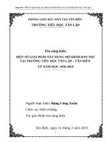 MỘT SỐ GIẢI PHÁP XÂY DỰNG MÔ HÌNH BÁN TRÚTẠI TRƯỜNG TIỂU HỌC TÂN LẬP – TÂN BIÊN