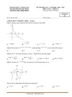 ĐÁP ÁN ĐỀ KIỂM TRA HỌC KỲ1, MA TRẬN ĐẶC TẢ MÔN TOÁN. NĂM HỌC 2020-2021.