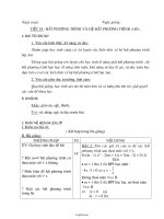 Giáo án Tự chọn 10 NC tiết 24: Bất phương trình và hệ bất phương trình (tiếp)