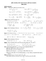 Đề cương ôn tập Toán lớp 10 cơ bản