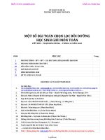 Một số bài toán chọn lọc bồi dưỡng học sinh giỏi Môn Toán