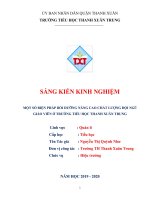 một số biện pháp bồi dưỡng nâng cao chất lượng đội ngũ giáo viên ở trường tiểu học thanh xuân trung 