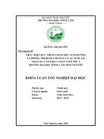 Luận văn tốt nghiệp thực hiện quy trình chăm sóc, nuôi dưỡng và phòng trị bệnh cho đàn gà ác