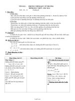 Giáo án Đại số 10 nâng cao tiết 30, 31: Phương trình quy về phương trình bậc nhất, bậc hai