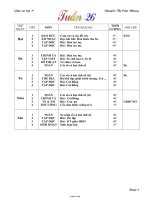 Giáo án Lớp 1 - Tuần 26 - Nguyễn Thị Cẩm Nhung