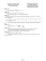 Đề kiểm tra học kì II môn Toán 10 (ban cơ bản)