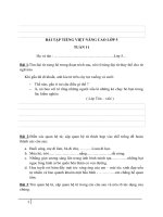 Bài tập cuối tuần - Tiếng Việt 5 - Tuần 10