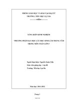 Sáng kiến kinh nghiệm Phương pháp dạy học lấy học sinh làm trung tâm trong môn Toán lớp 4