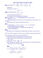Đề tuyển sinh vào lớp 10 THPT môn Toán