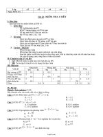Đề kiểm tra 45 phút chương III môn: Toán lớp 10