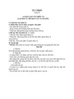 NGỮ VĂN 6 - TỰ CHỌN ( TUẦN 25 ): LUYỆN TẬP VĂN MIÊU TẢ - LẬP DÀN Ý BÀI VĂN TẢ NGƯỜI