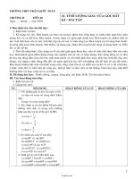 Giáo án Hình học 10 - Chương II - Bài 1: Tỉ số lượng giác của góc bất kì - Bài tập