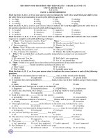 ÔN TẬP KIỂM TRA GIỮA KỲ 1 - KHỐI 12 - BÀI 1,2,3,4,5,6